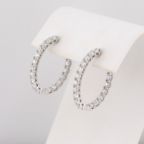 Diamond Oval Hoops