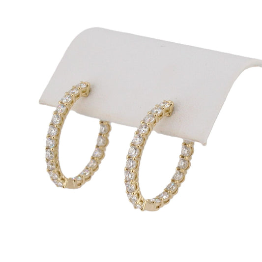 Diamond Oval Hoops