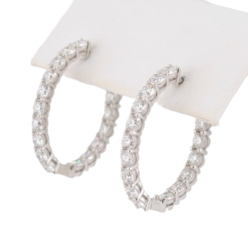 Diamond Oval Hoops