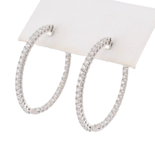 Diamond Oval Hoops