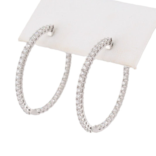 Diamond Oval Hoops