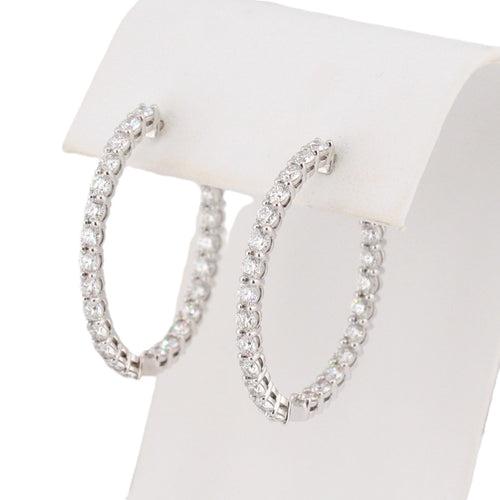 Diamond Oval Hoops