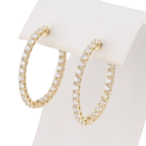 Diamond Oval Hoops