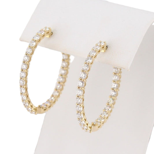 Diamond Oval Hoops