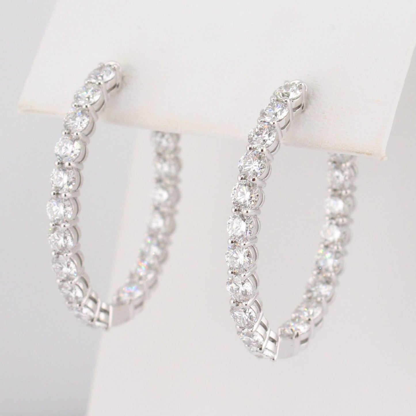Diamond Oval Hoops
