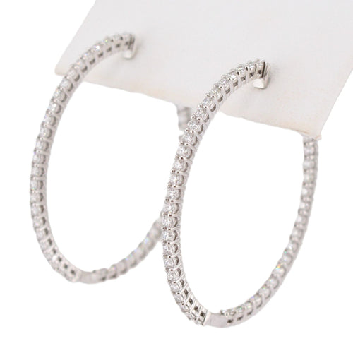 Diamond Oval Hoops