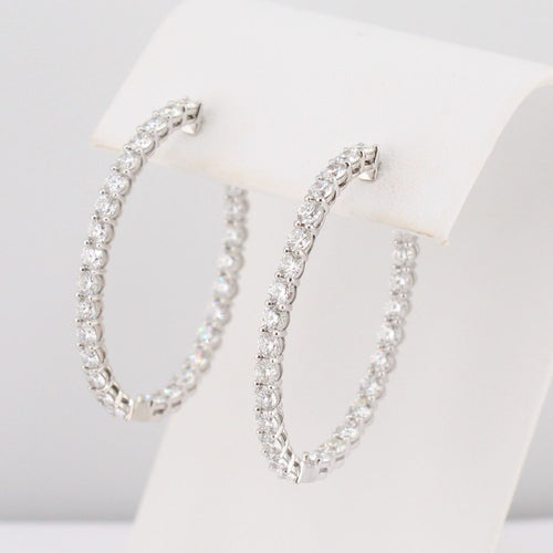 Diamond Oval Hoops
