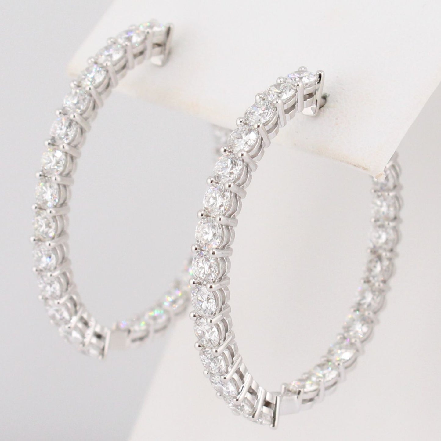 Diamond Oval Hoops
