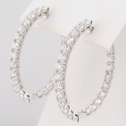 Diamond Oval Hoops