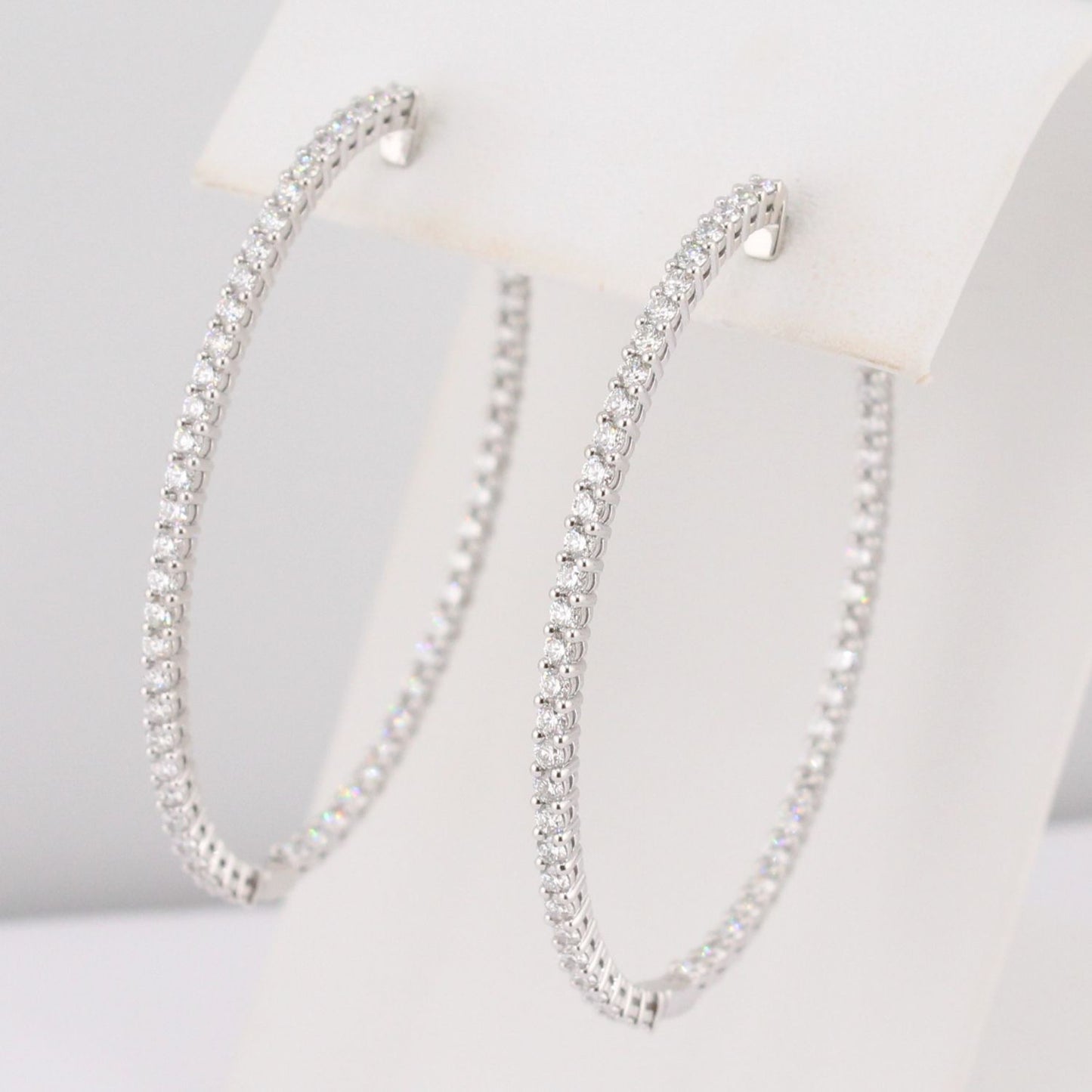 Diamond Oval Hoops