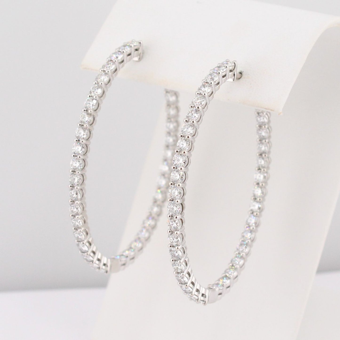 Diamond Oval Hoops