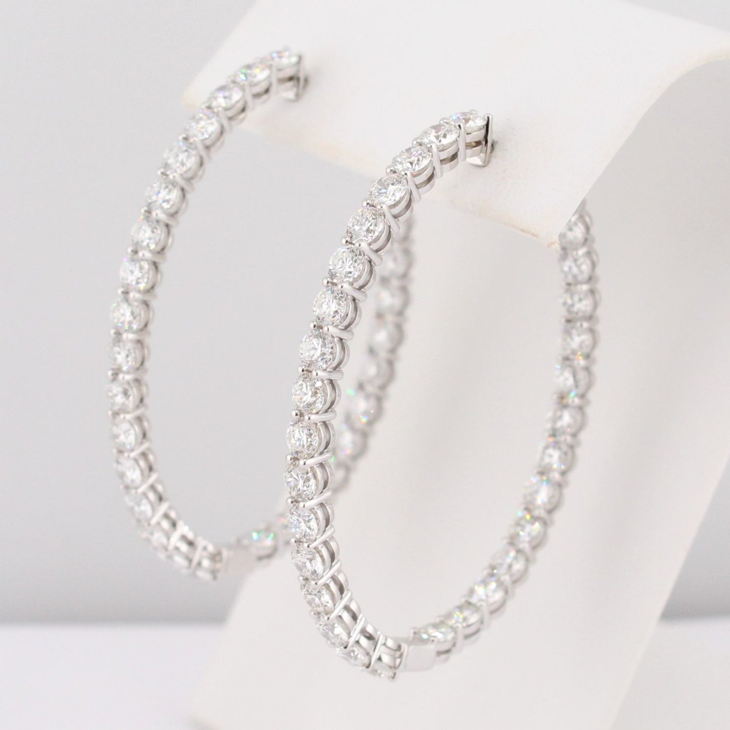 Diamond Oval Hoops