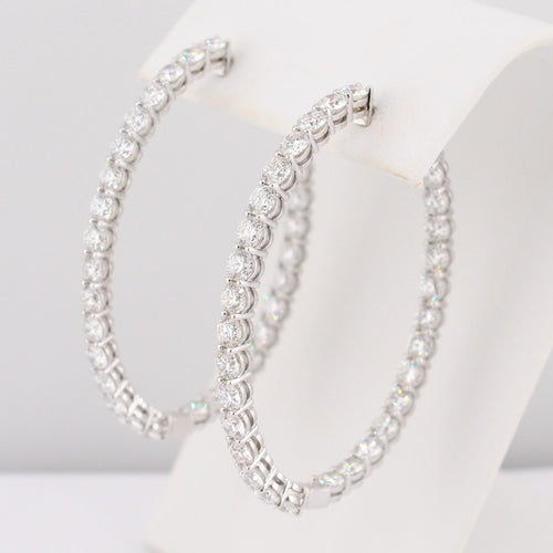 Diamond Oval Hoops