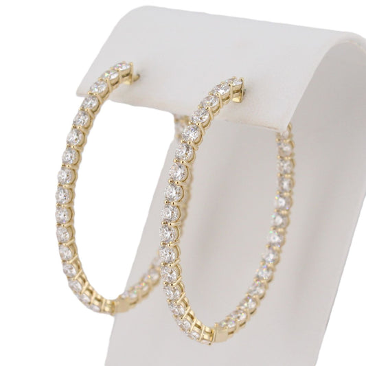 Diamond Oval Hoops
