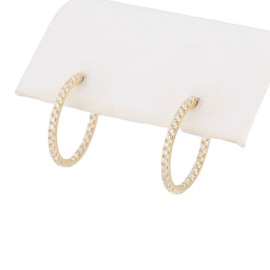 Diamond Oval Hoops