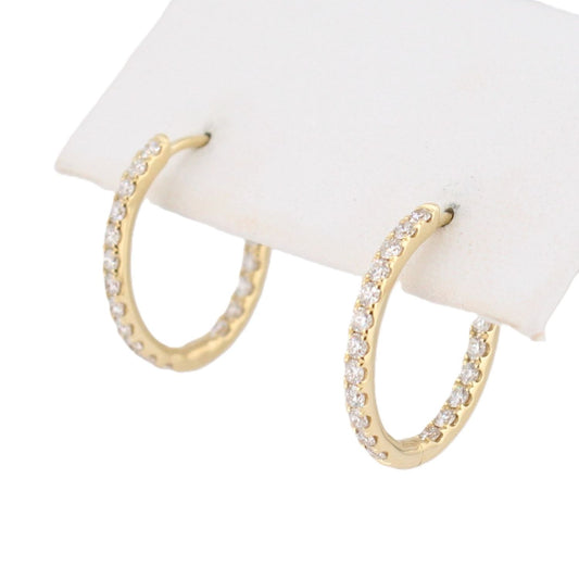 Diamond Oval Hoops