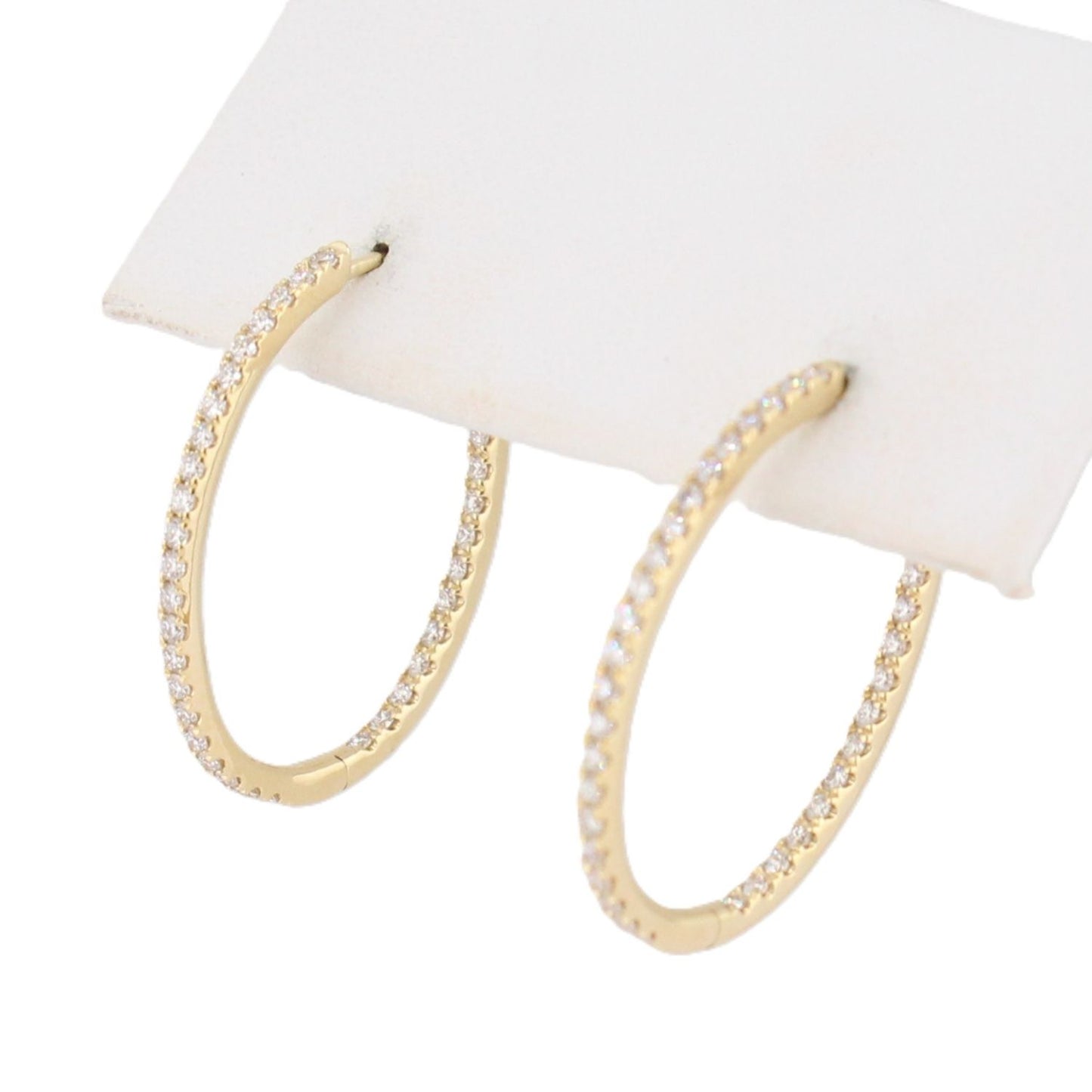 Diamond Oval Hoops