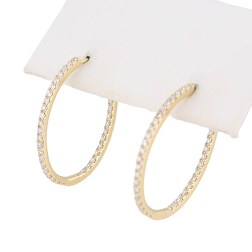 Diamond Oval Hoops