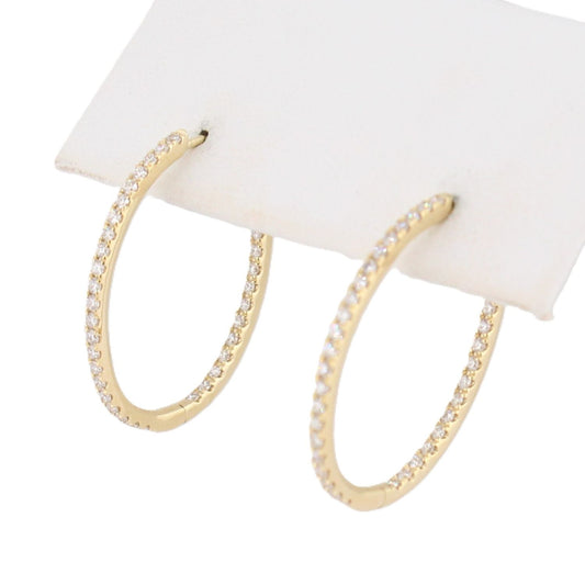 Diamond Oval Hoops
