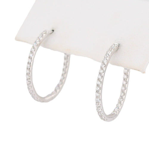 Diamond Oval Hoops