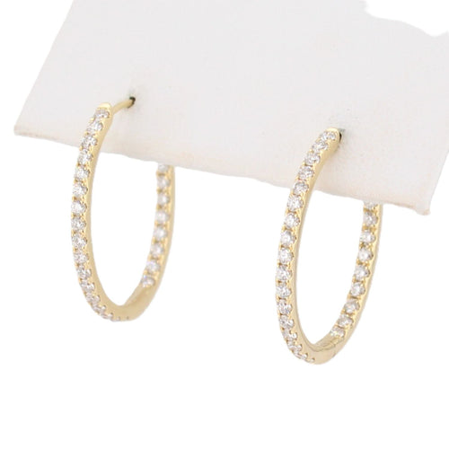 Diamond Oval Hoops