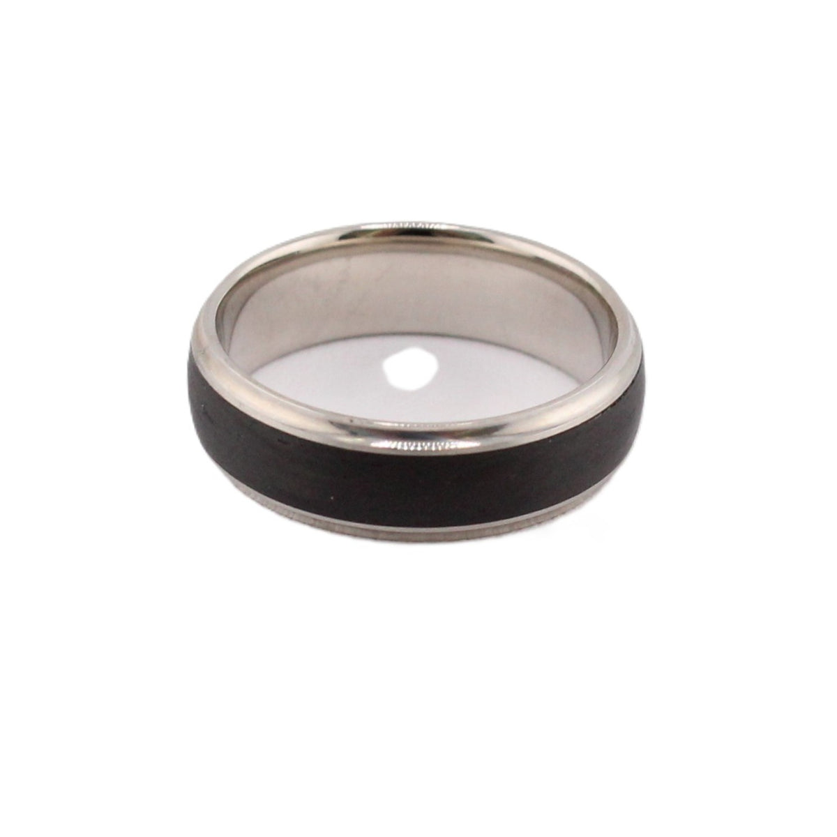6.5MM Platinum Carbon Wedding Band