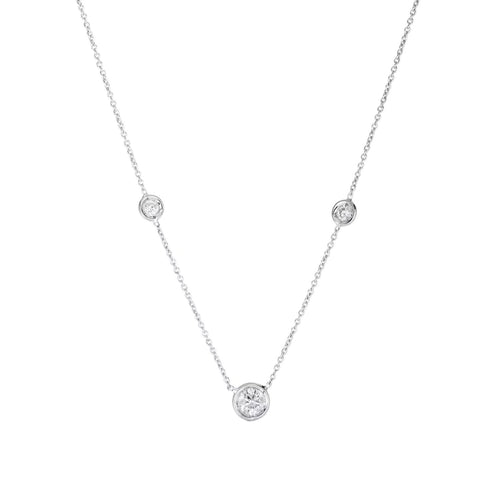 Diamonds-by-the-Inch Collection Three-Station Diamond Necklace