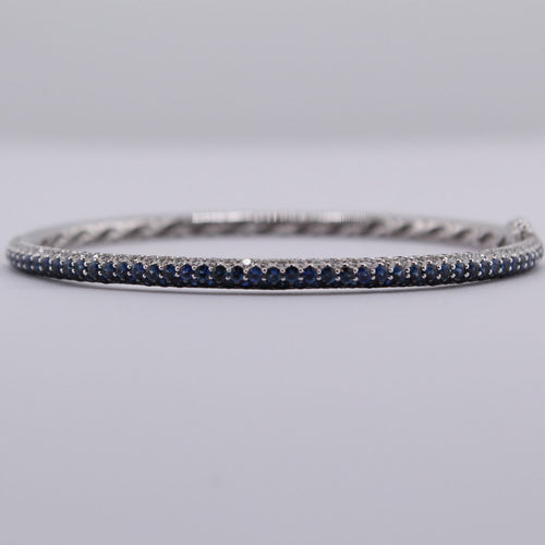 Blue Sapphire and Diamond Bracelet
