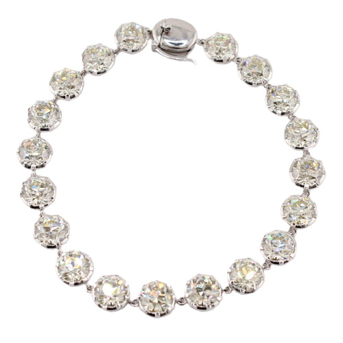 Old European Cut Diamond Line Bracelet