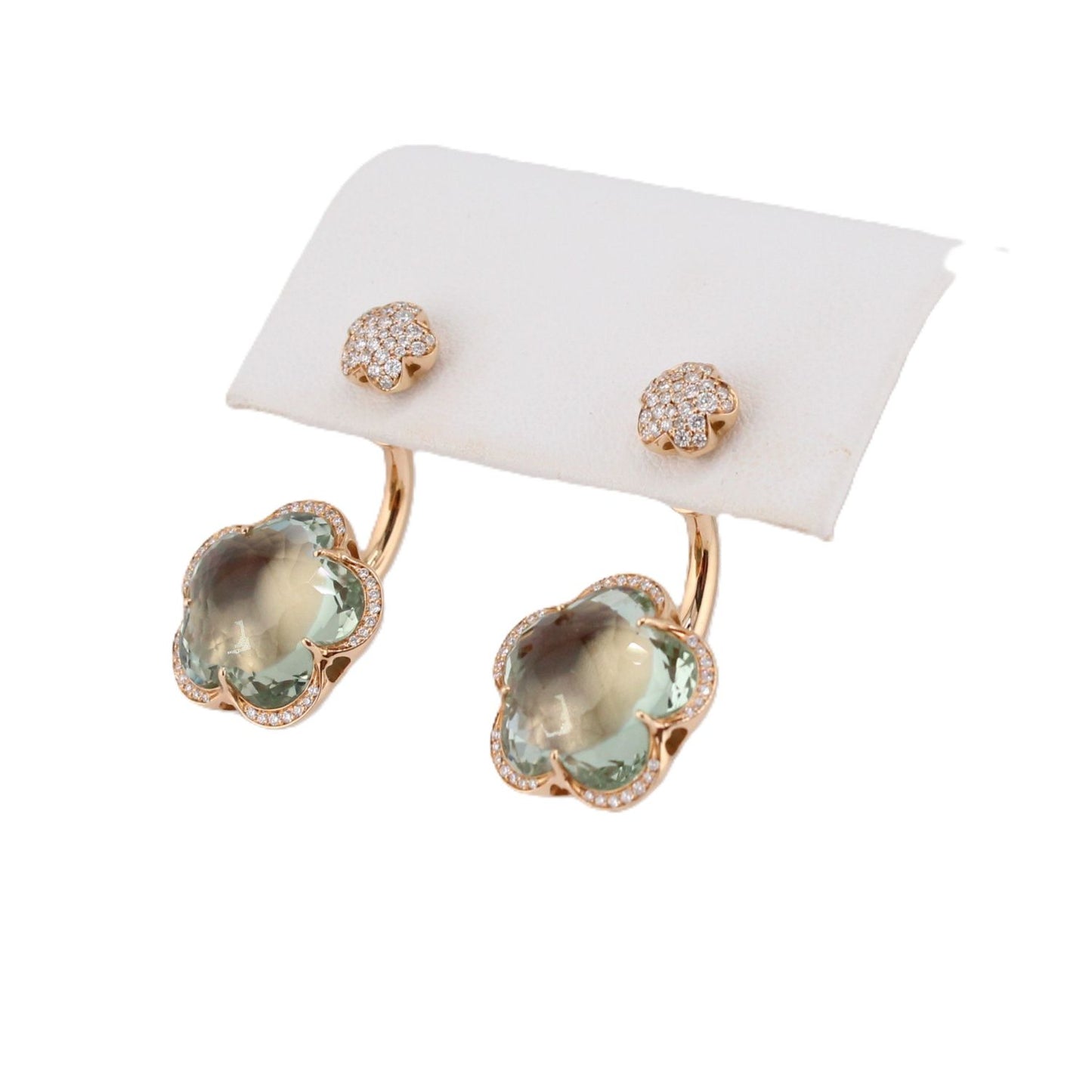 Bon Ton Collection Prasiolite & Diamond Earrings