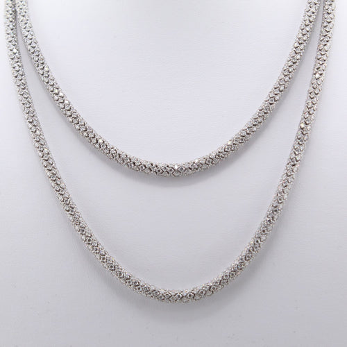 Blue Rhodium Diamond Necklace