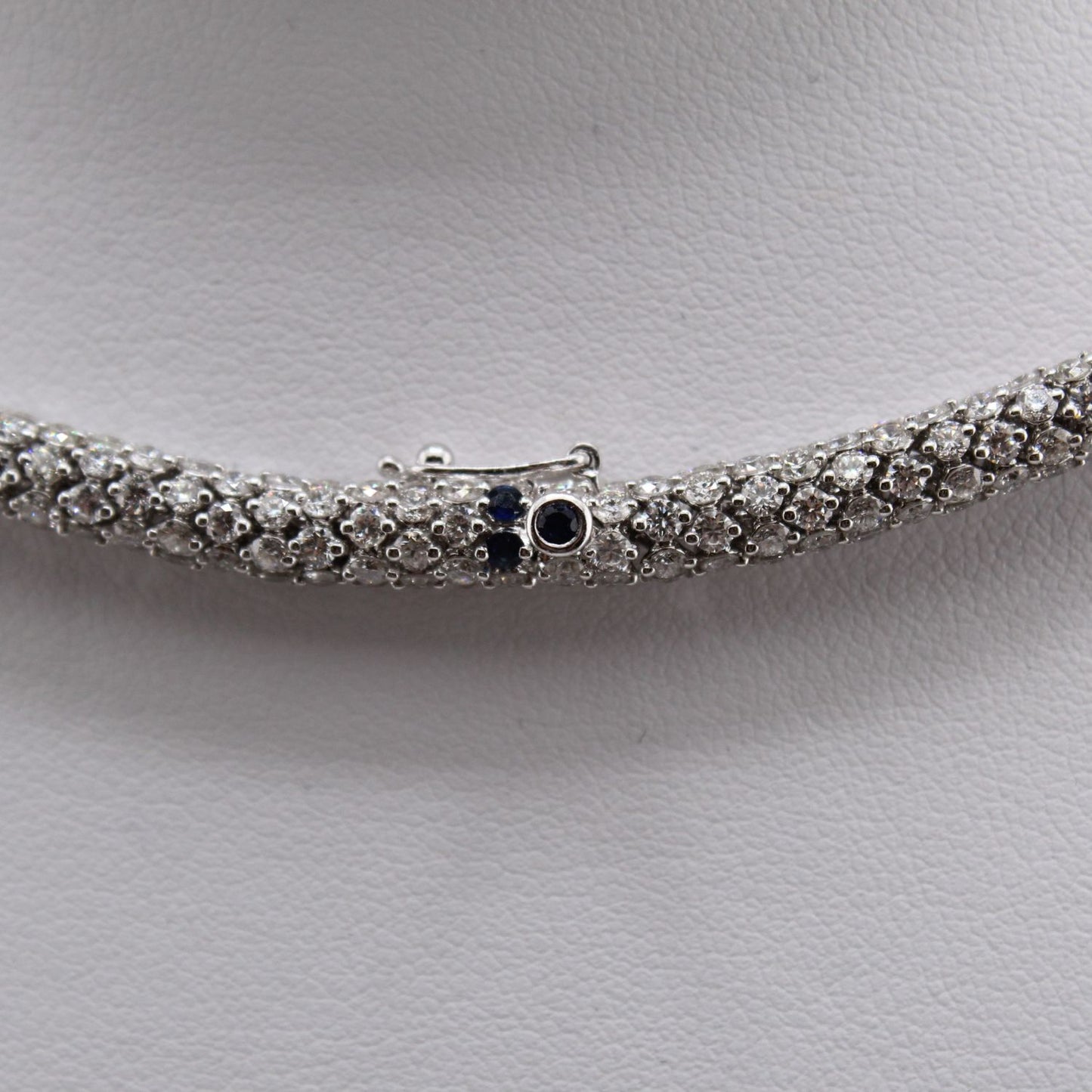 Blue Rhodium Diamond Necklace
