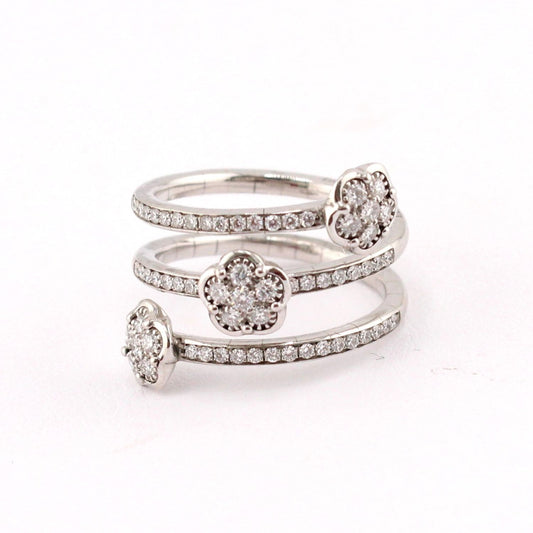 Figlia Dei Fiori Collection 3-Flower Diamond Ring