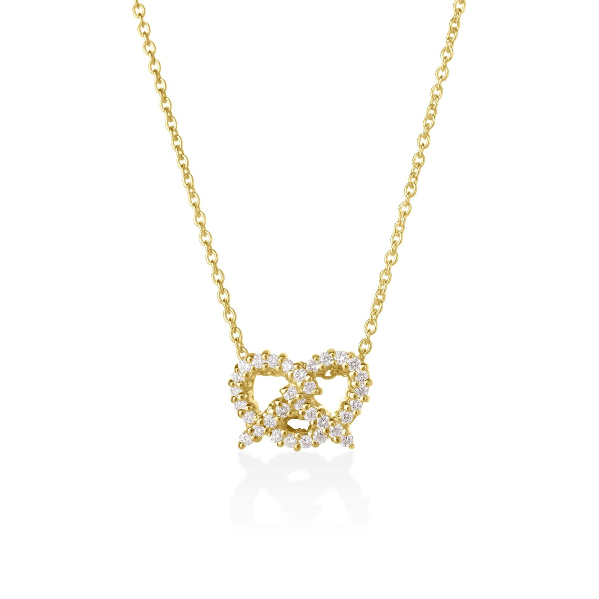 Tiny Treasures Diamond Pretzel Necklace