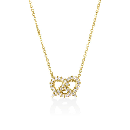 Tiny Treasures Diamond Pretzel Necklace