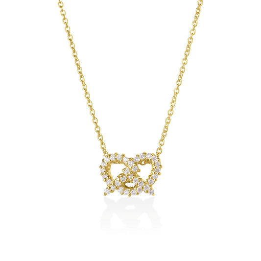 Tiny Treasures Diamond Pretzel Necklace