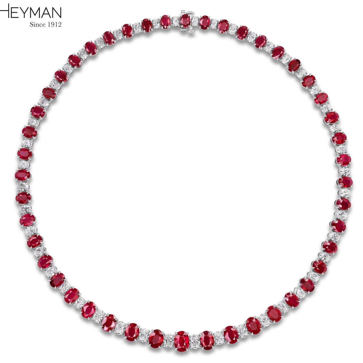 Certified Burmese Ruby & Diamond Necklace