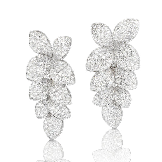 Giardini Segreti Collection Diamond Flower Drop Earrings