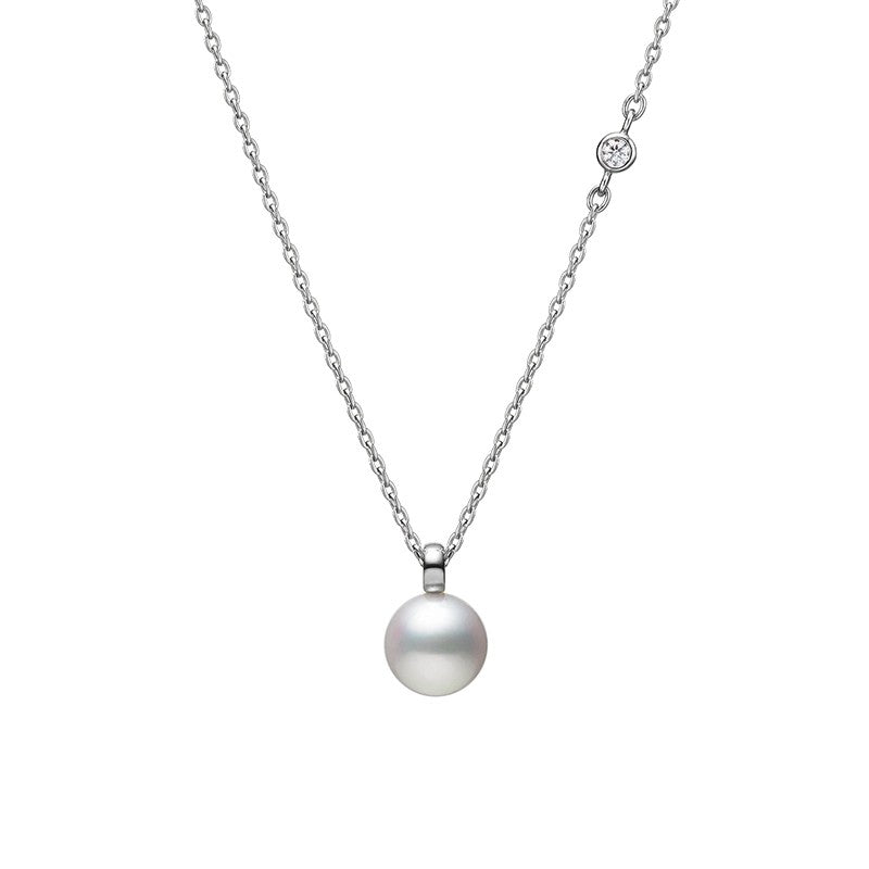 Classic Collection Akoya Pearl & Diamond Pendant