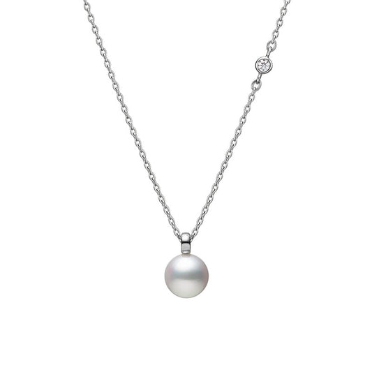 Classic Collection Akoya Pearl & Diamond Pendant