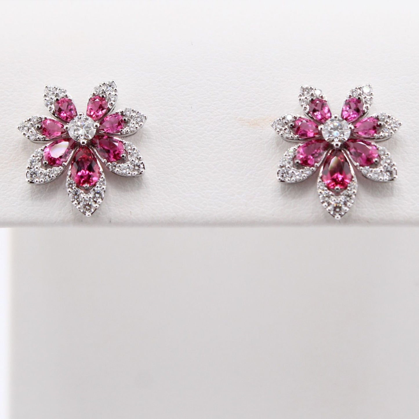 Tiare Collection Rubellite & Diamond Earrings