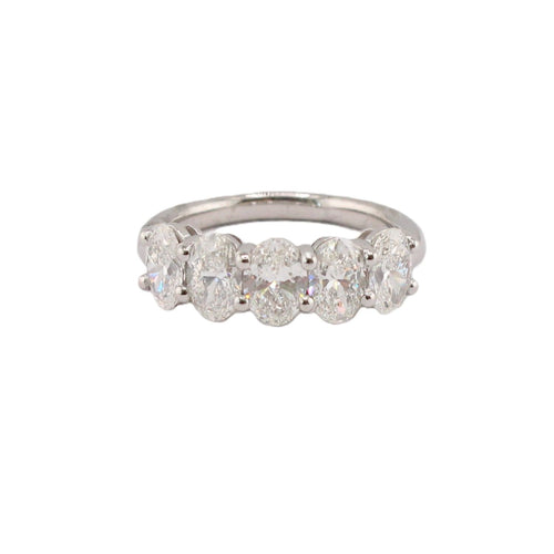 GIA Certified Five-Oval Diamond Band