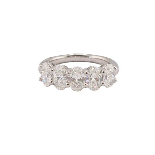 GIA Certified Five-Oval Diamond Band