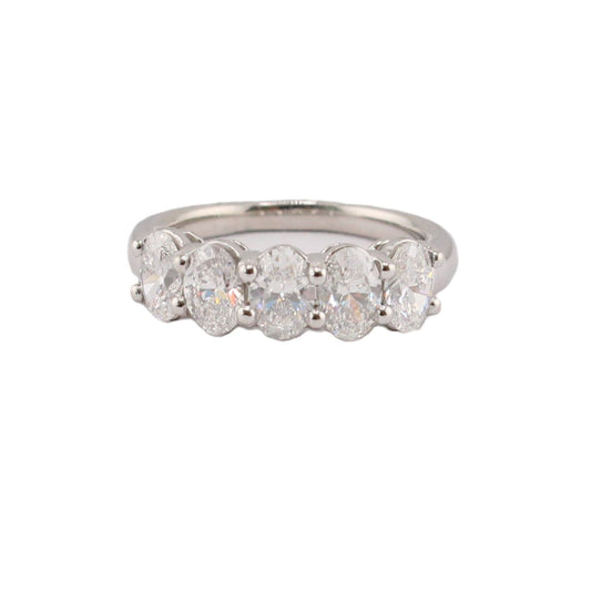 GIA Certified Five-Oval Diamond Band