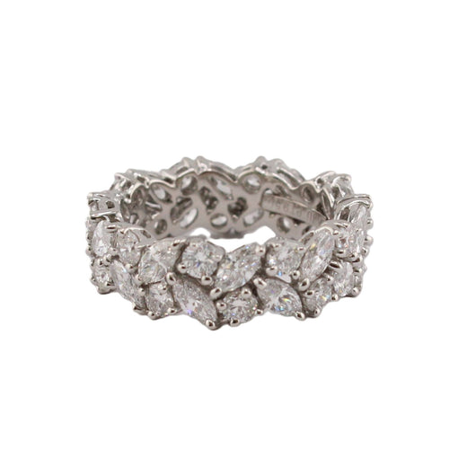 Marquise & Round Cut Diamond Eternity Band