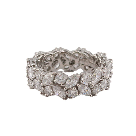 Marquise & Round Cut Diamond Eternity Band