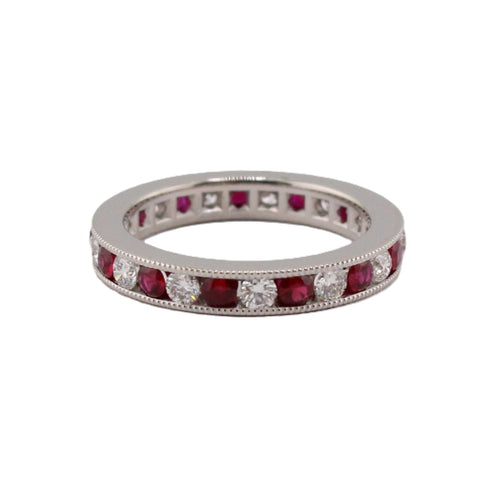 Ruby & Diamond Eternity Band