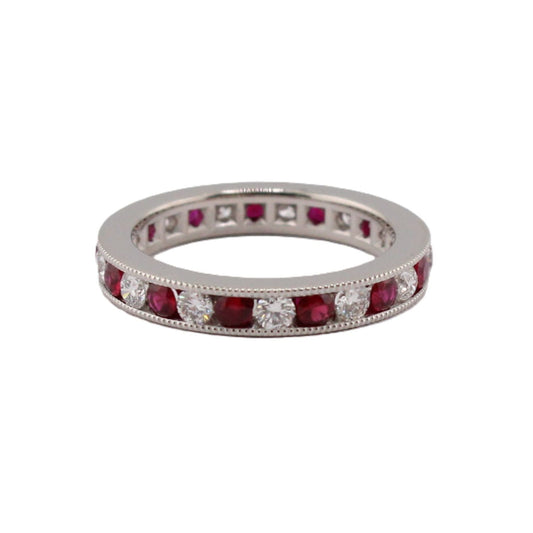 Ruby & Diamond Eternity Band