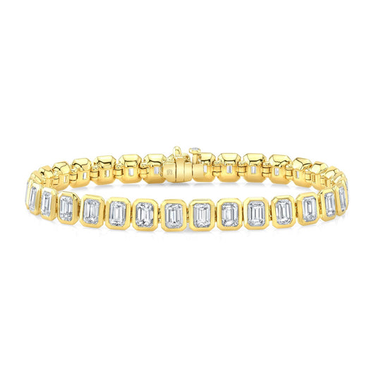 "Buttercup" Emerald Cut Diamond Bracelet