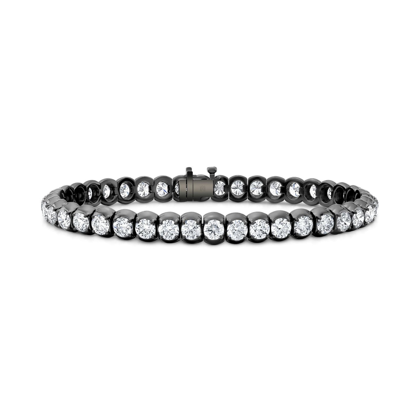 Black Rhodium Diamond Line Bracelet